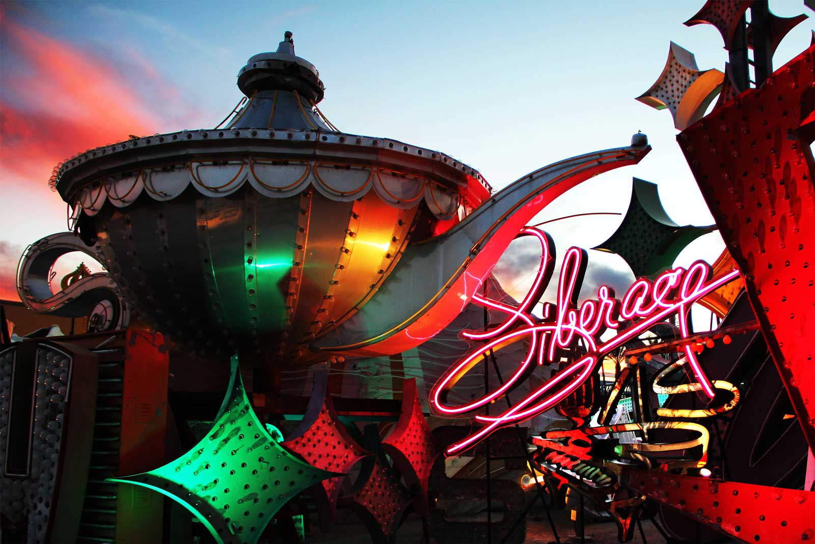 Liberace's neon sign is just one of the pieces of Vintage Vegas you'll see at The Neon Museum.